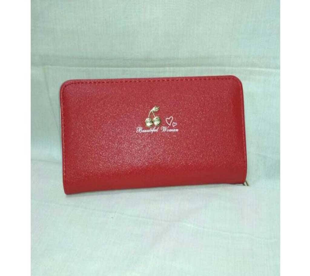 PU key thin coin purse bow short ladies wallet
