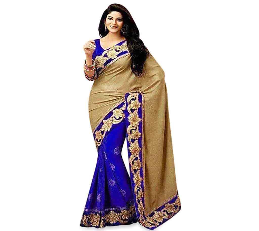 Indian replica jorjet saree blue.