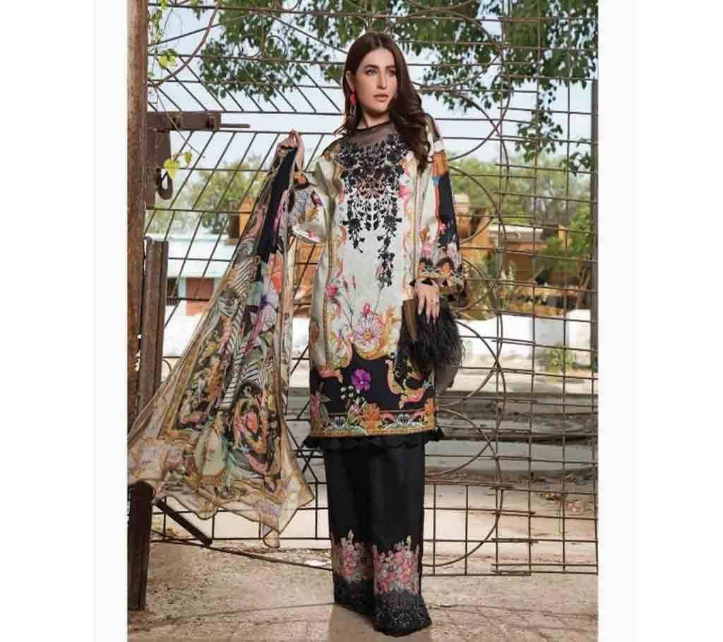 Hollywood Collection Unstitched Cotton 3Pcs- 1010