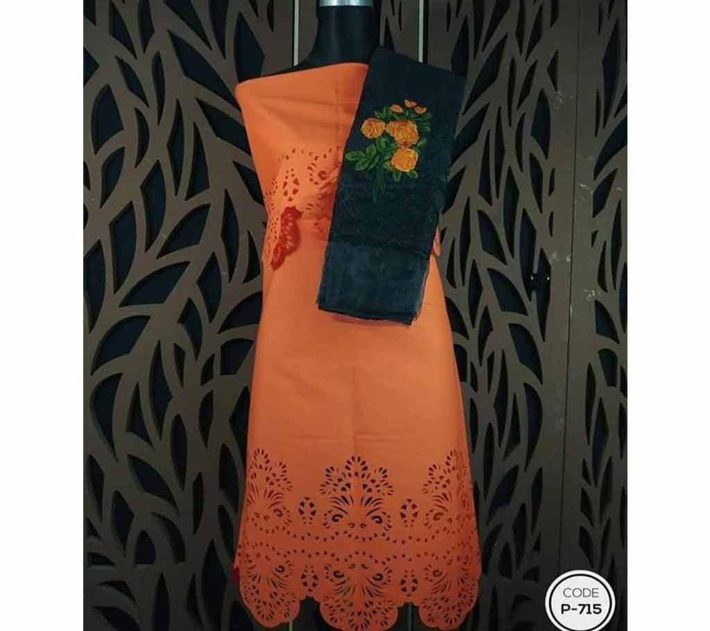 Unstitched PAKISTANI LASAR CUT TWO PIECE SALWAR KAMEEZ-24