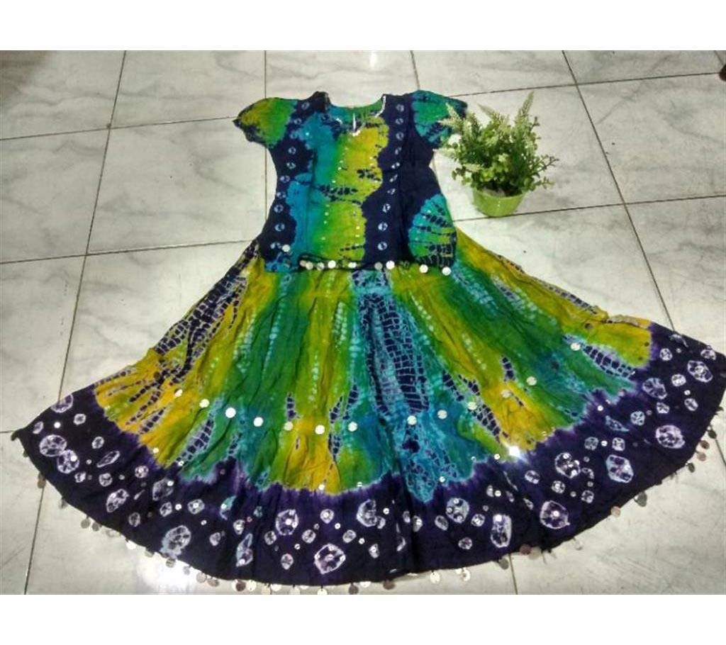 batik chunri ghagra 