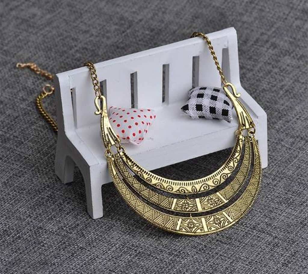 Zinc Alloy Golden Necklace