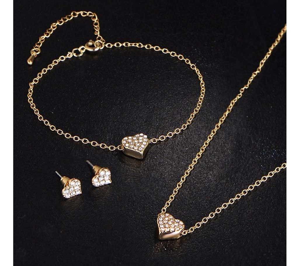 Heart Shaped Zircon jewellery set