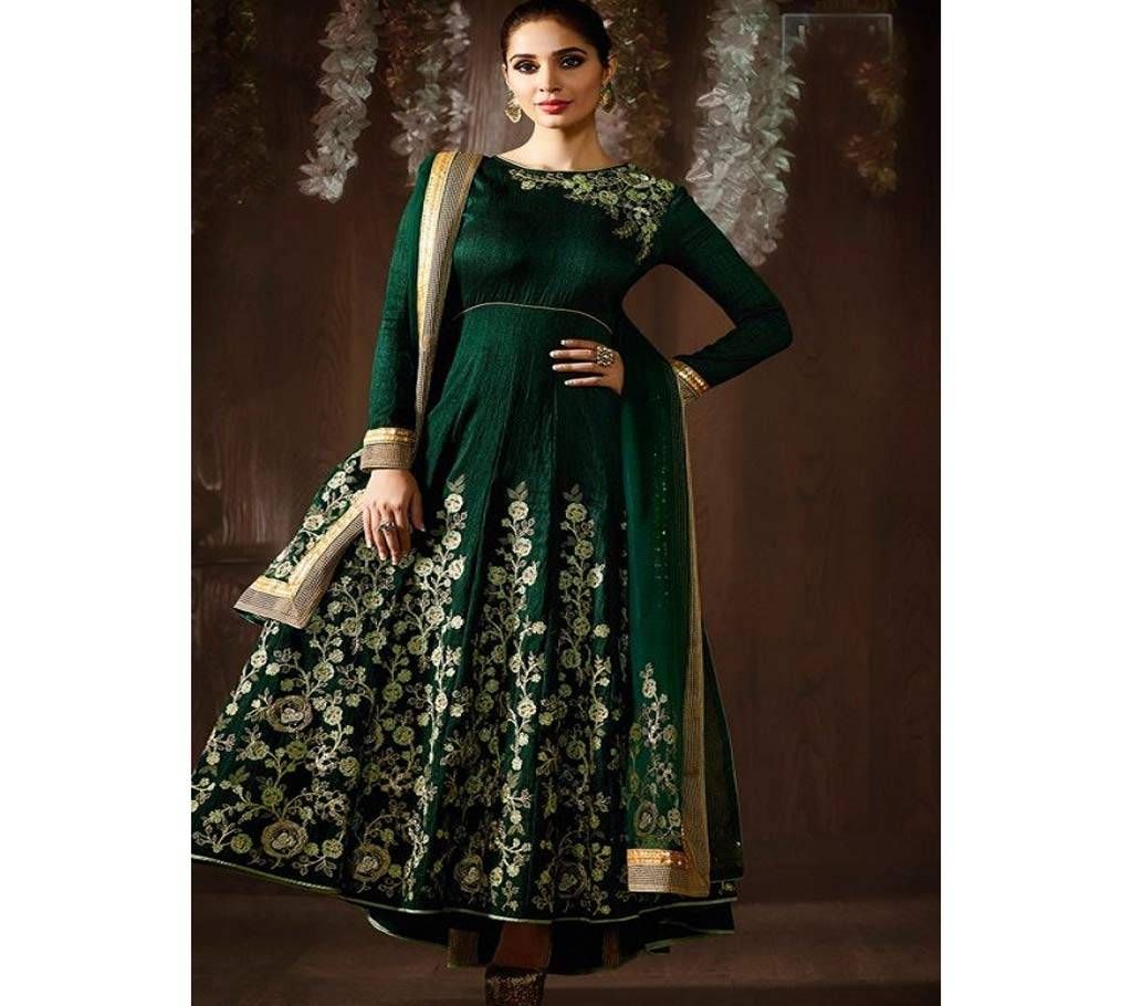 Indian Semi Stitched Embroidery Georgette Three Piece - Copy