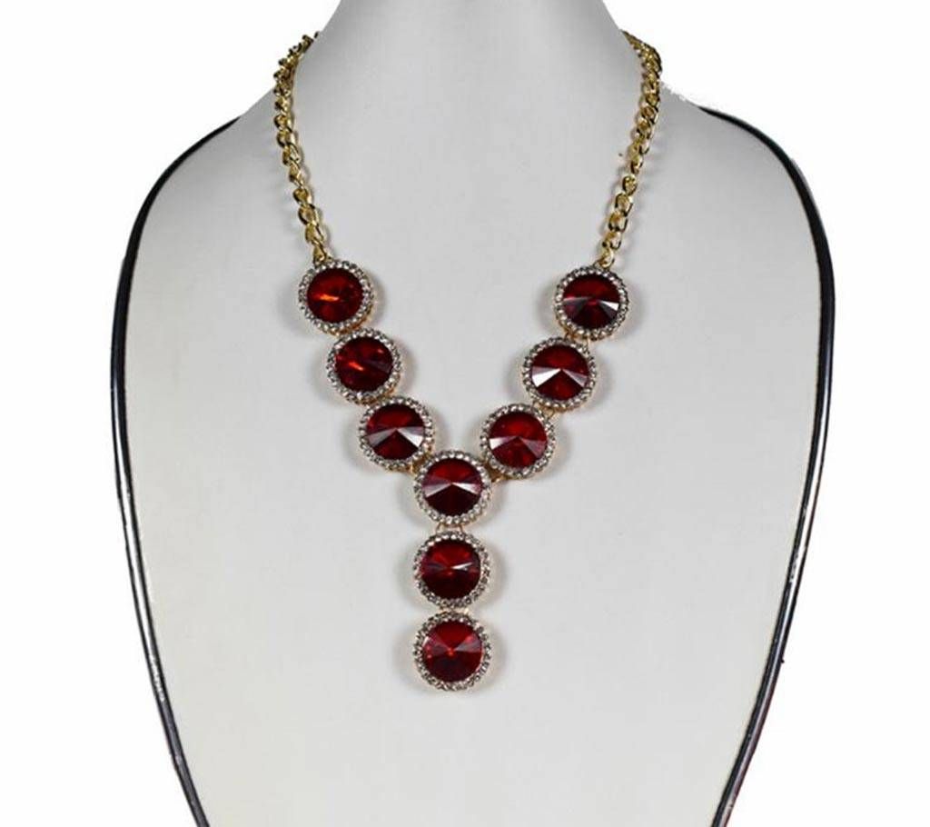 Red Stone Necklace For Ladies