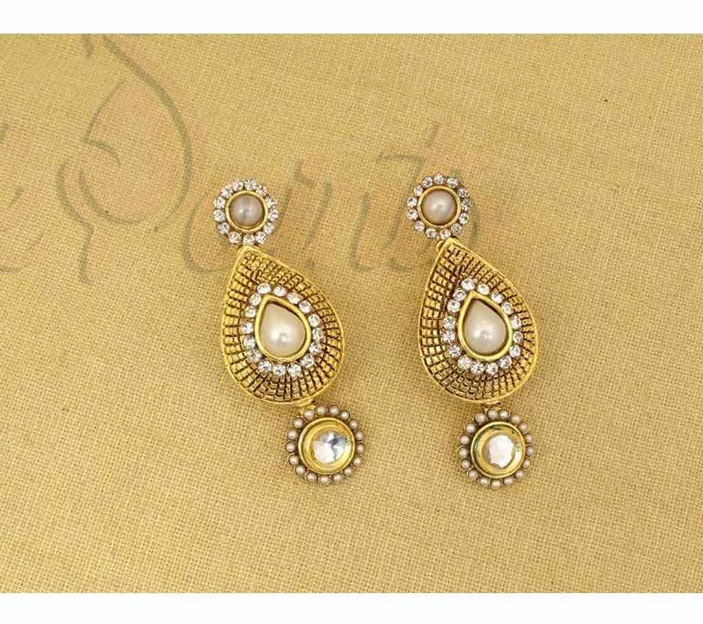 For women gold designs unique antique Earrings (by Pink Point - ER-341-45)