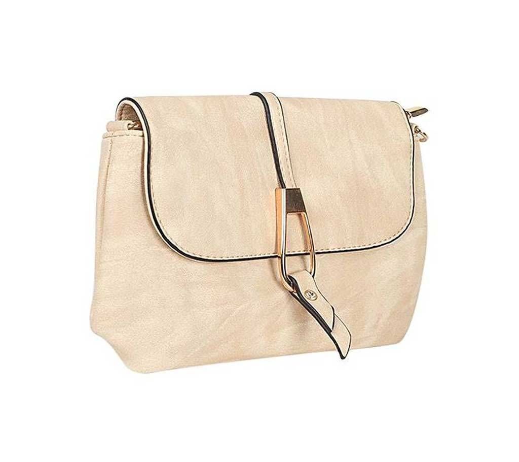 Artificial Leather Hand Bag For Ladies - of-white 