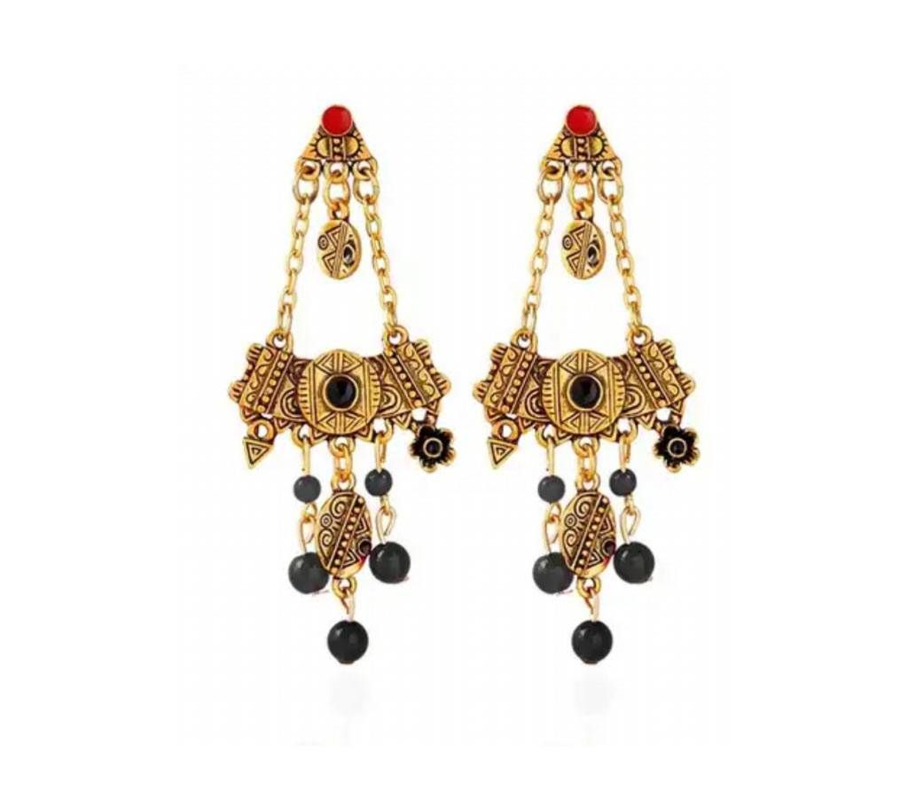 Chia Fashion Gold Plated Unique retro Dangle drop Earrings (by Pink Point - CHIA95)