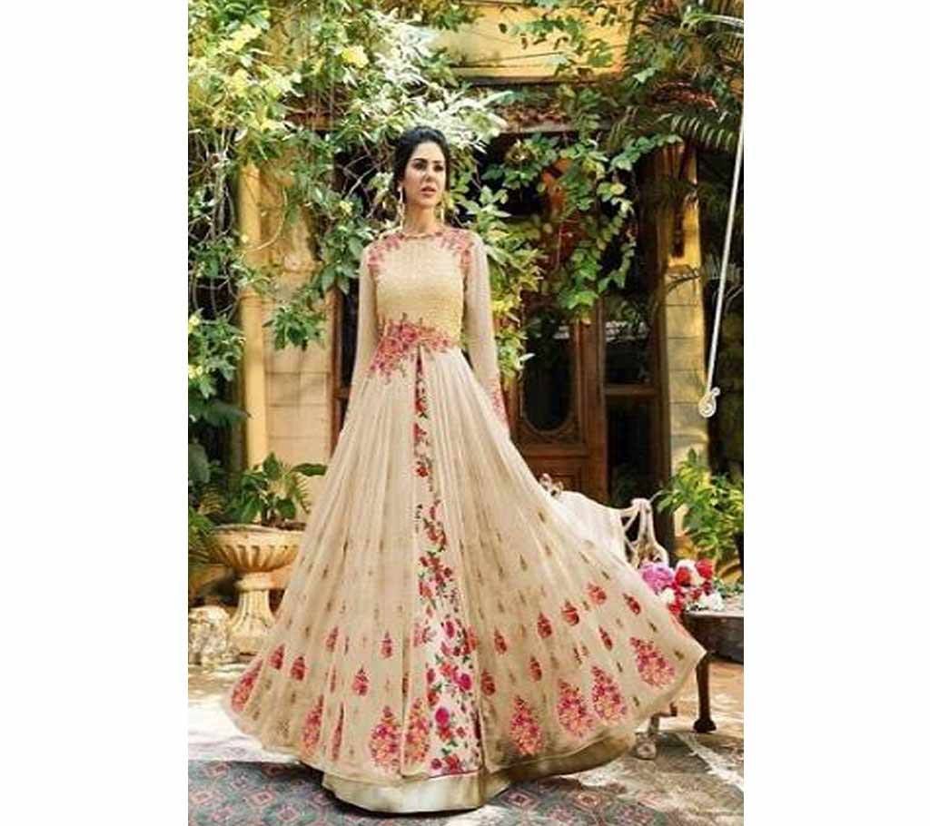 Unstitched Georgette Embroidery Party suit (copy)