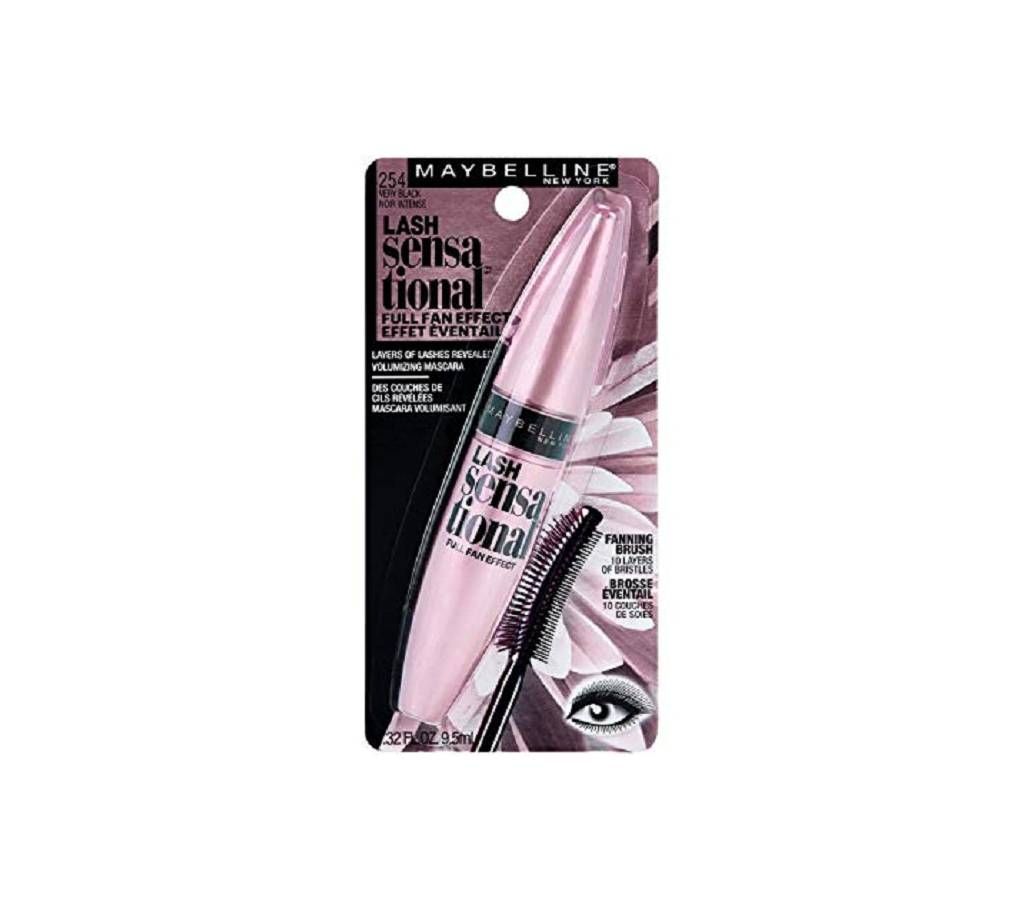 Maybelline Lash Sensational™ Washable Mascara in Very Black 9.5 ml USA 