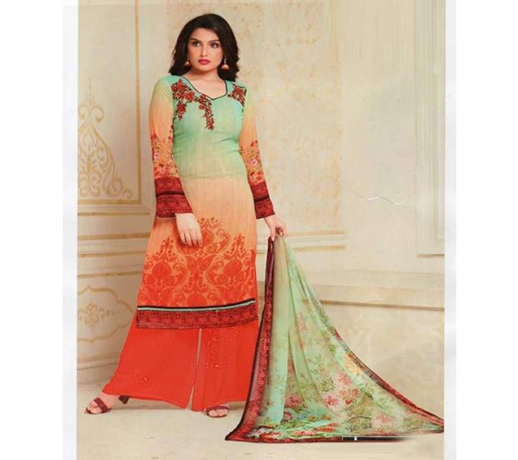 MOON ORIGINAL INDIAN 2 PART SILK GEORGETTE 3 PIECE 