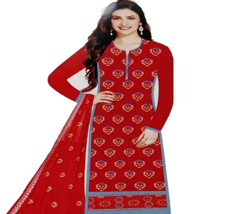 UNSTITCHED BLOCK PRINTED SALWAR  KAMIZ