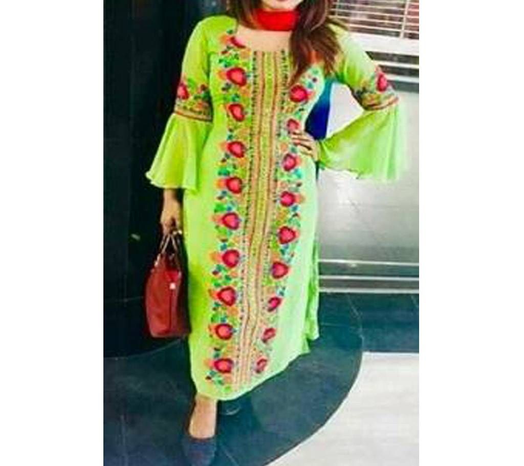 Unstitched Georgette Embroidery Salwar Kameez