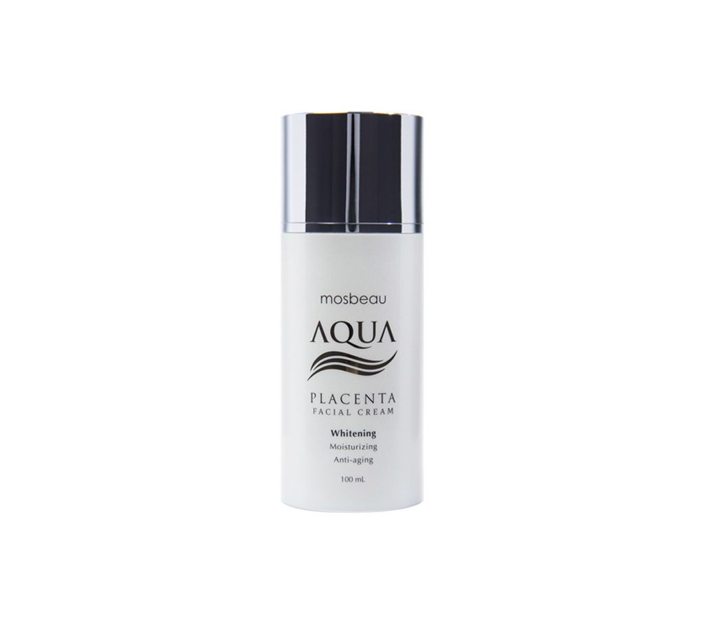Authentic Mosbeau AQUA Placenta Face Cream - Whitening, Moisturizing - NEW FORMULA!  USA 