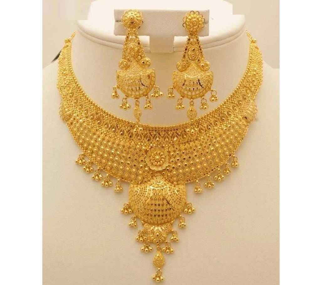 Oscar Gold plated stone setting necklace set 