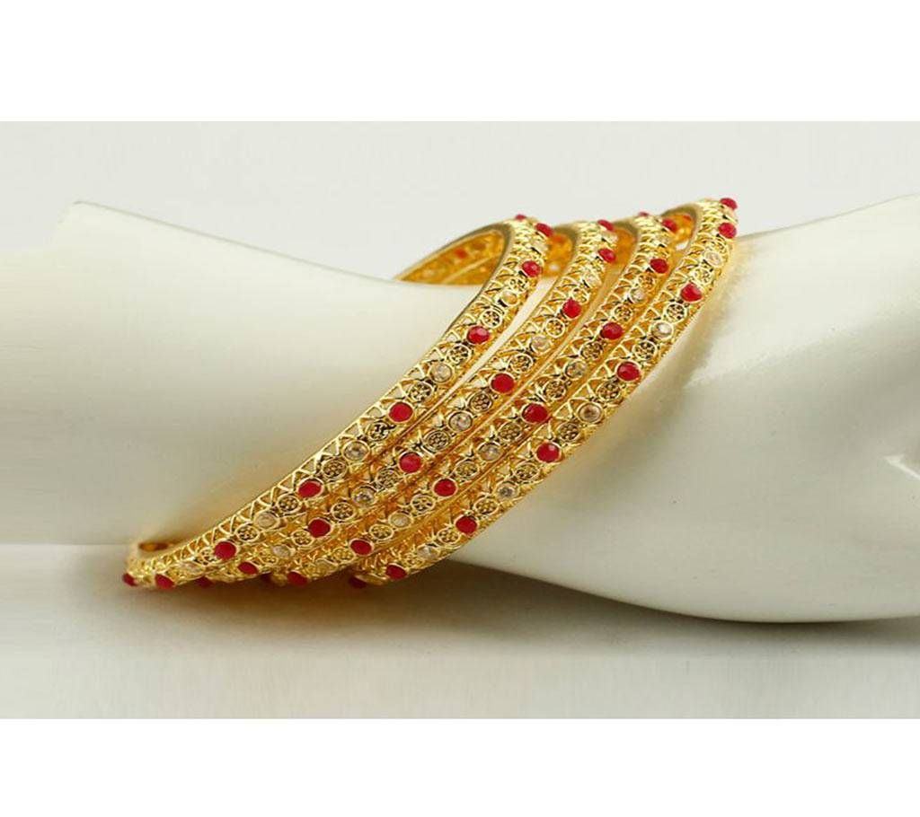 Goldplated bangles (4 pcs)
