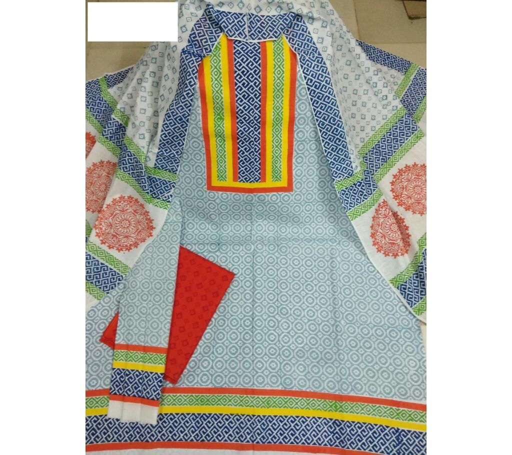 Cotton Block Print three piece 