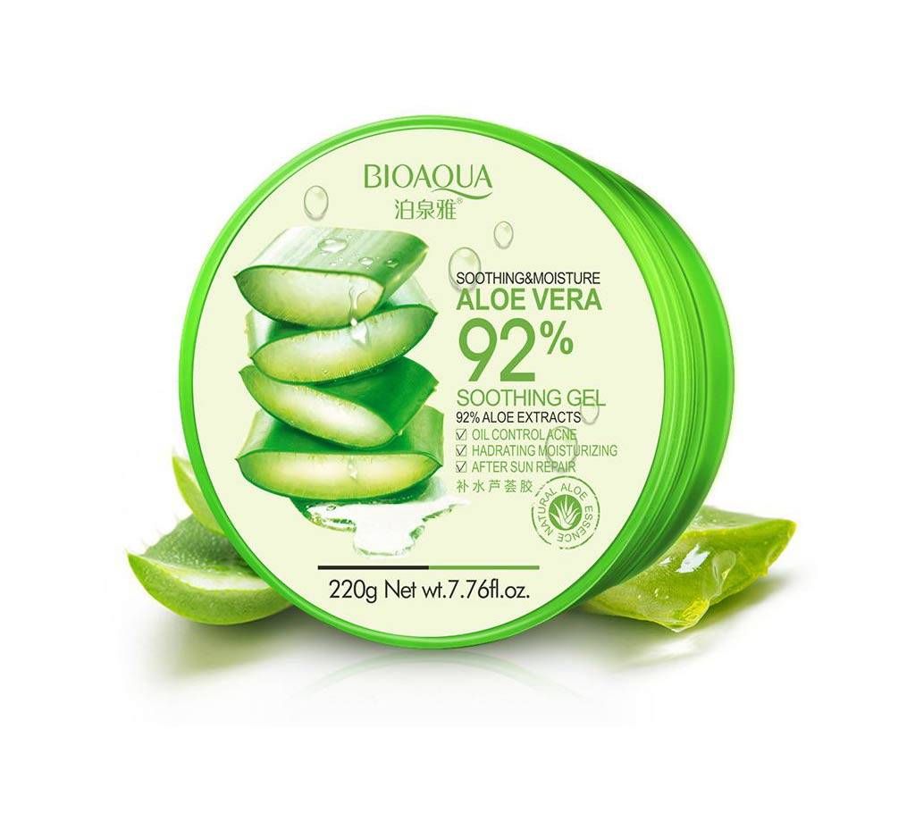 Bioaqua Anti-bactericidal moisturizing natural aloe vera gel 92% - China 