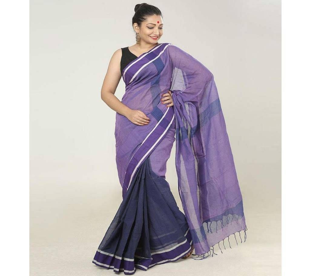 Violet Color handloom cotton Saree
