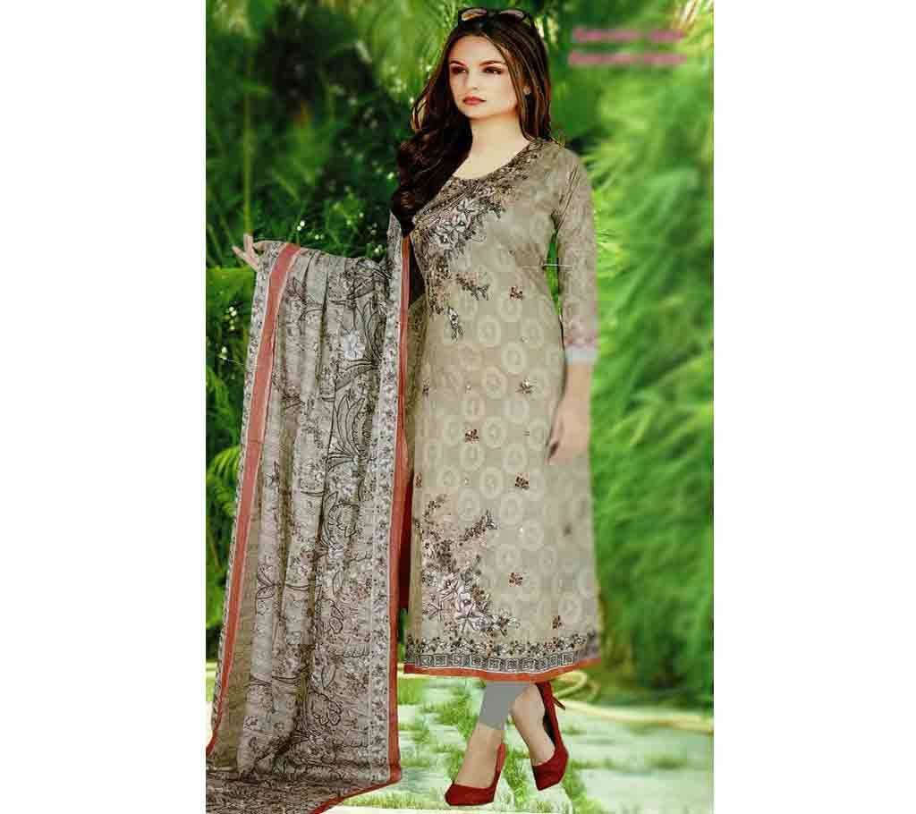 Unstitch Premium Lawn Three Pcs - U034