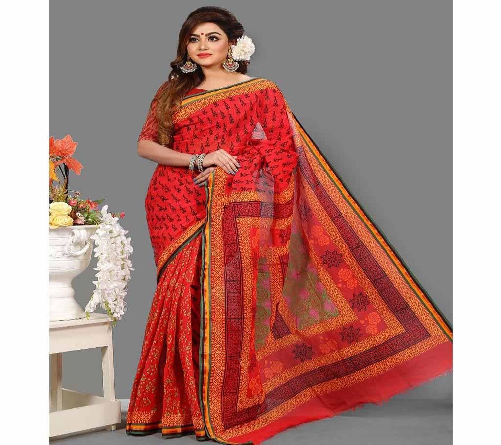 Cotton Kota Block Saree for Woman bois-304 With Blouse Piece
