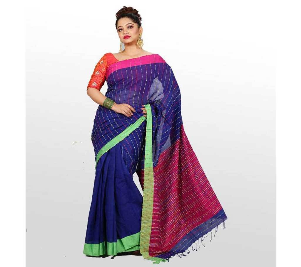 Cotton Saree With Butics Word 13 Haat With Blouse