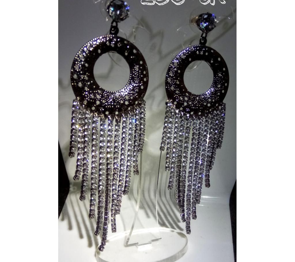 Oxydized Party Wear Long Earring