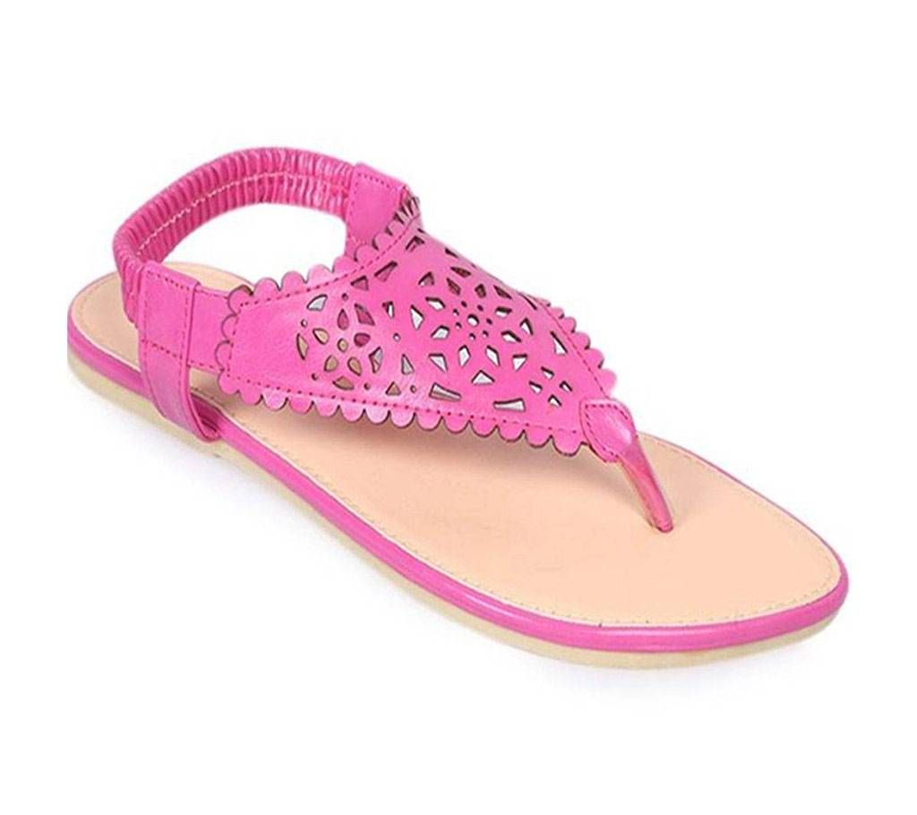 Sandra-Rosa Pink Ladies Leather Sandal