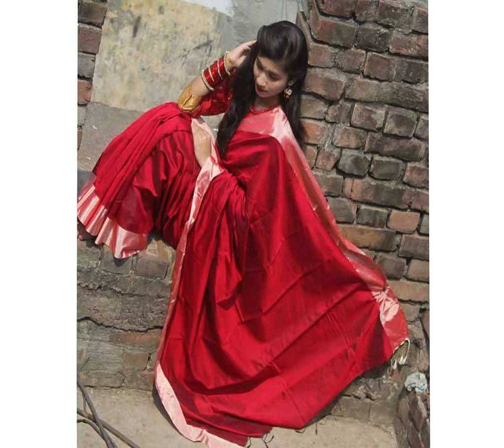 Half Silk Glossy Saree