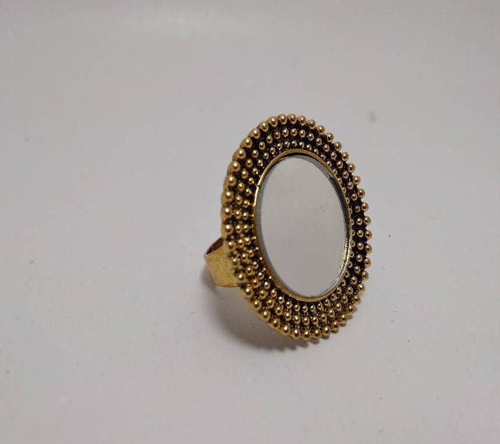 antique mirror finger ring 