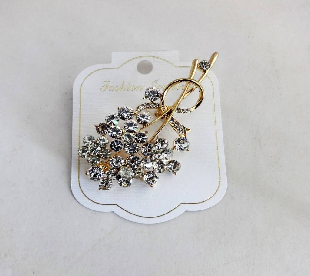 White Stone Brooch