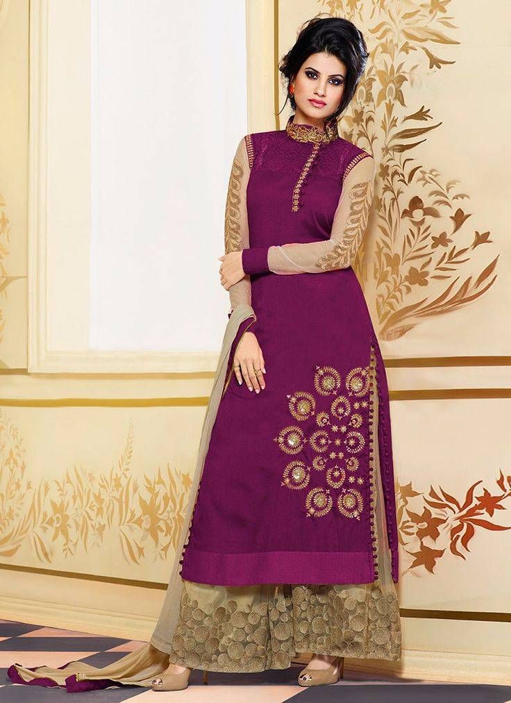 Indian Semi Stitched Palazzo Kameez - Copy