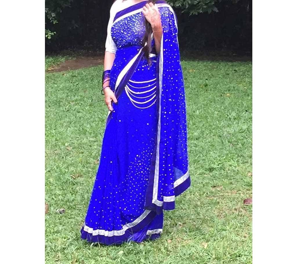 Stone Handy Crafts Georgette Saree 