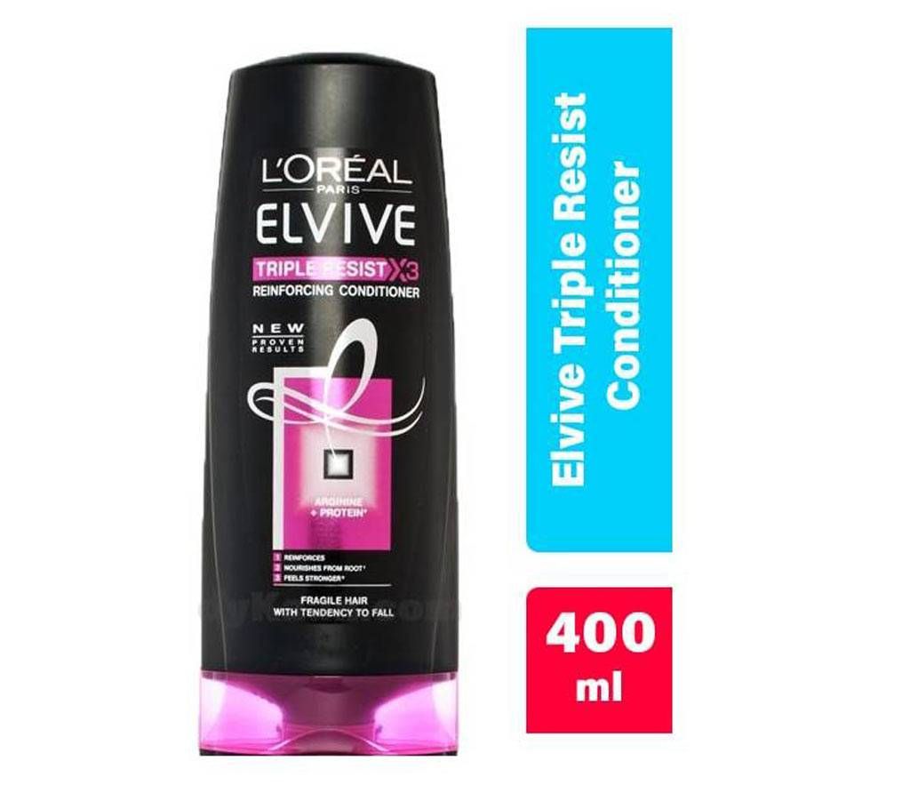 LOREAL ELVIVE TRIPLE RESIST CONDITIONER 400ml UK