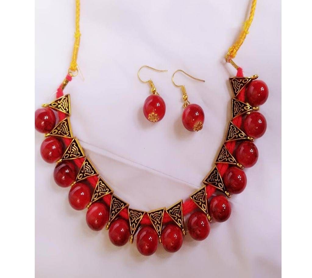 golden bail beads+ big glass beads necklaces 