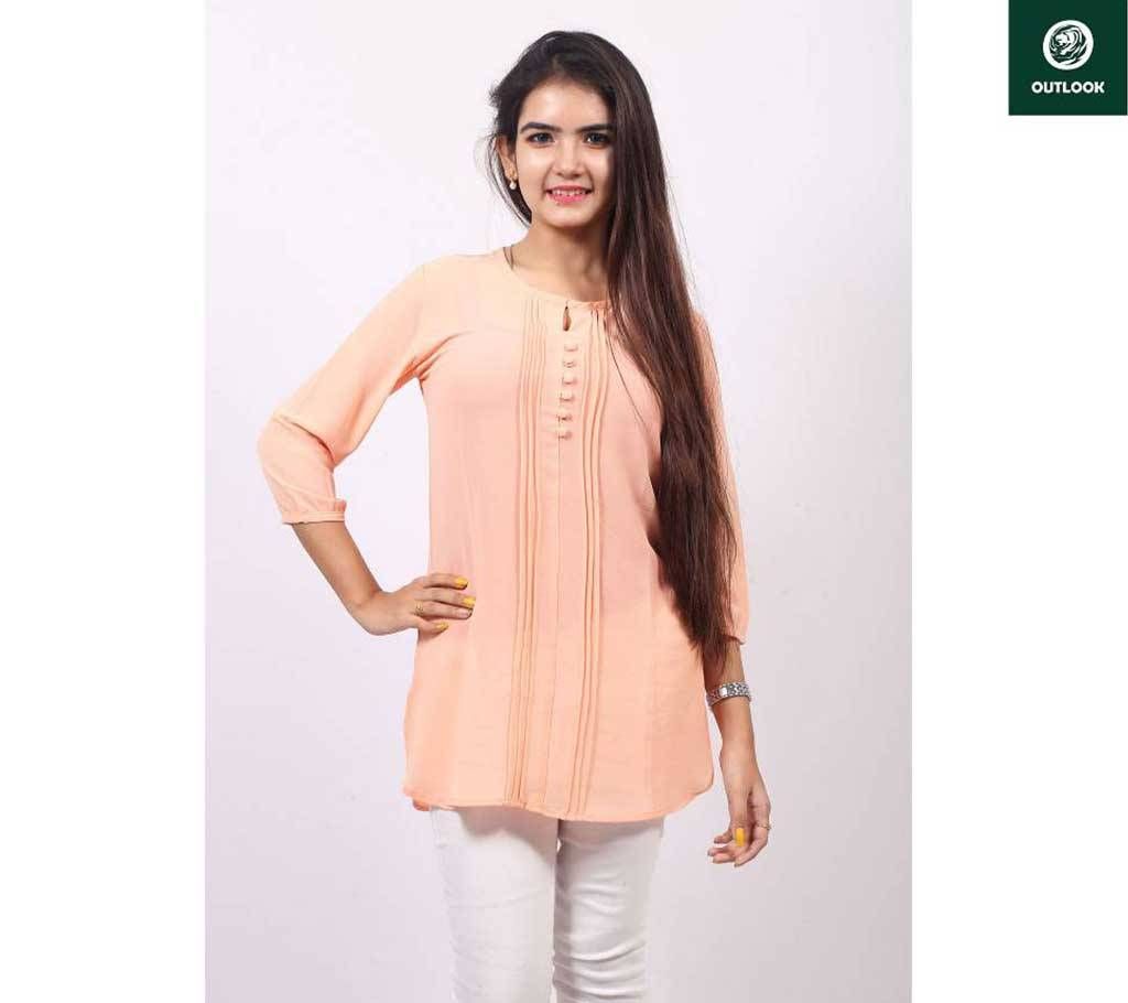 Outlook Salmon Colored Western Fashion Top for Women