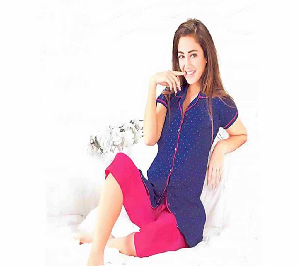 Ladies Solid Color Top + pants Combo 