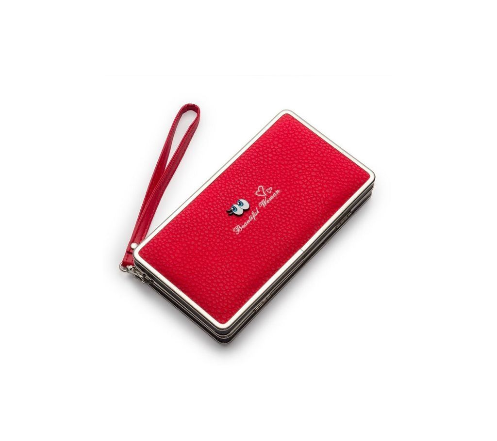 Women Exclusive Imported Mobile Phone,Card and Money Holder Hand Purse Red