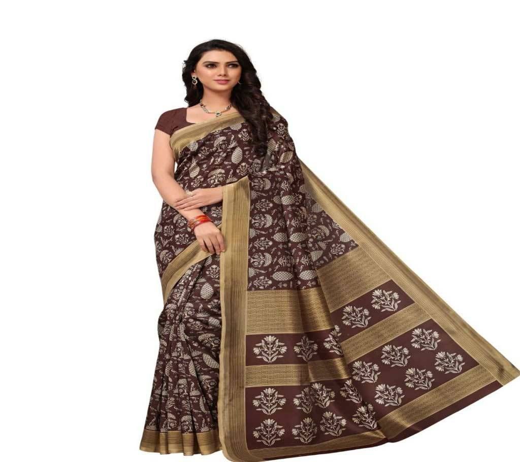 Mayshury Silk Saree - Saddle Brown
