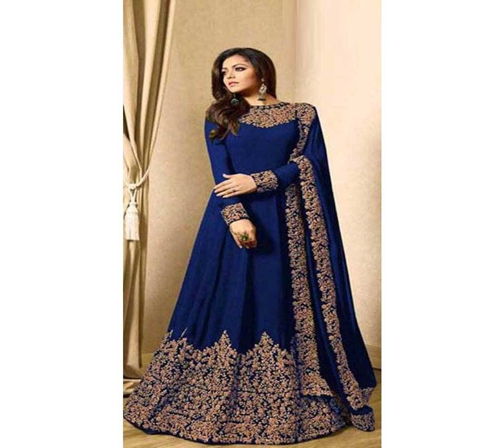 Semi Stitched Embroidery gorgeous party gown Copy