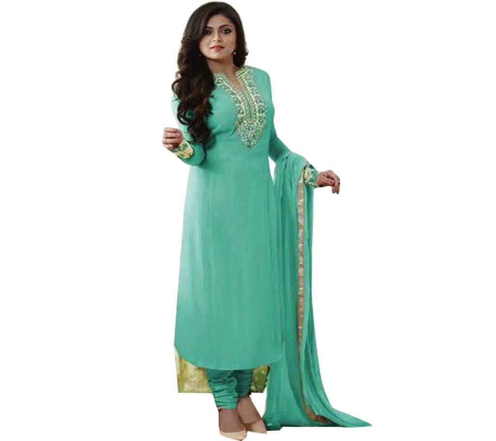 Unstitched block printed Rajdhani voyel cotton Salwar Kameez stblock-302