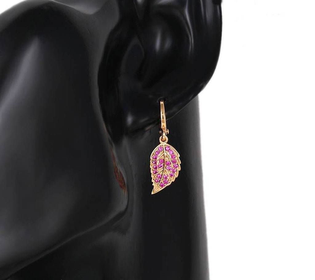 Stone Setting Copper Earrings 
