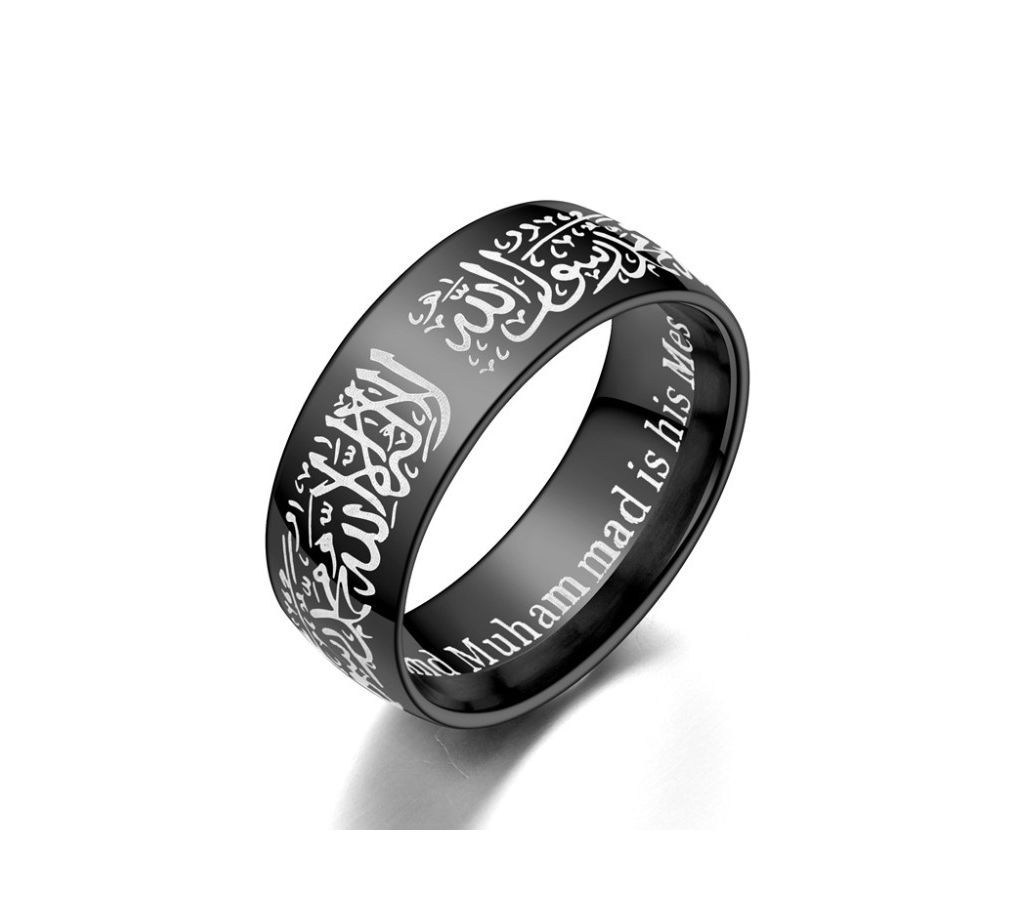 Rings for Men Women Stainless Steel (Black)