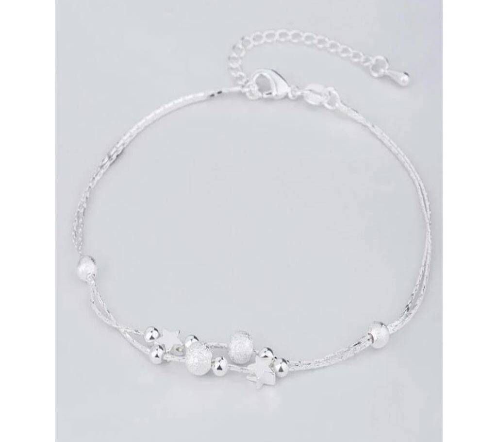 Silver plate anklet