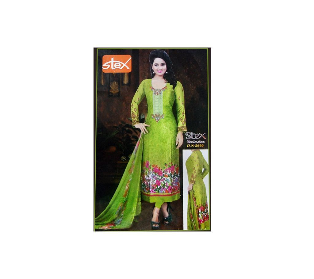 Unstitched Printed & Embroidered work three piece