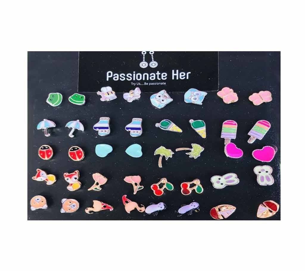 Stud Earrings Set - 20 Pairs 