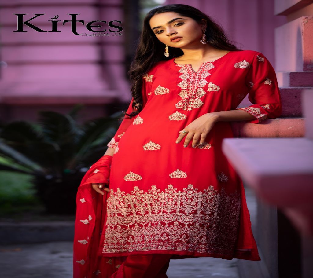 All over Golden Embroidery Unhitch Salwar Kamiz