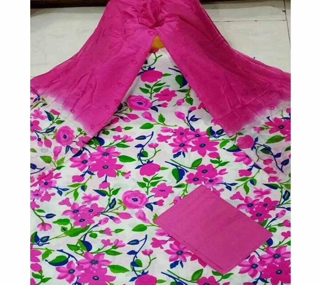 Unstitched Skin print Shalwar Kameez For women
