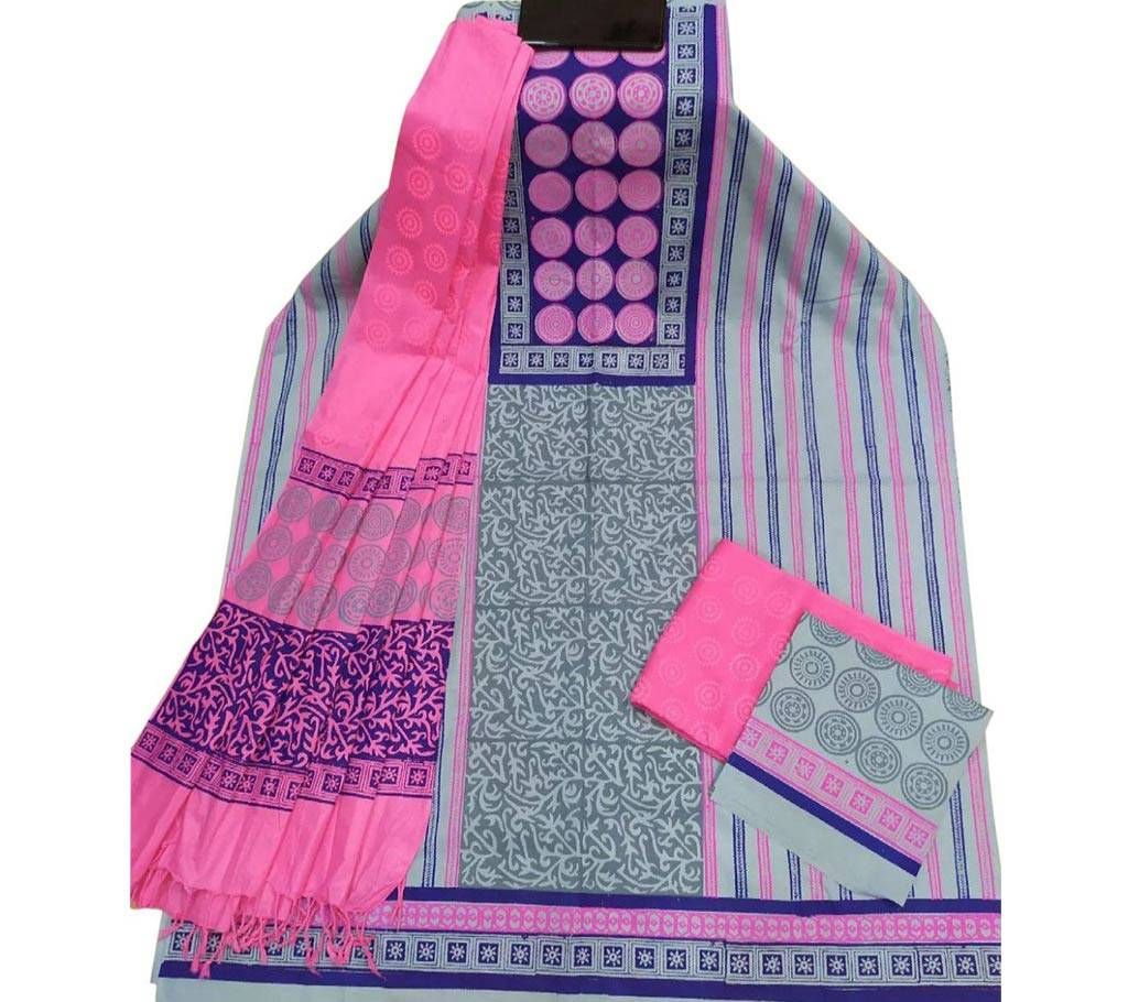 Unstitched Block Printed Cotton Salwar kameez st-1