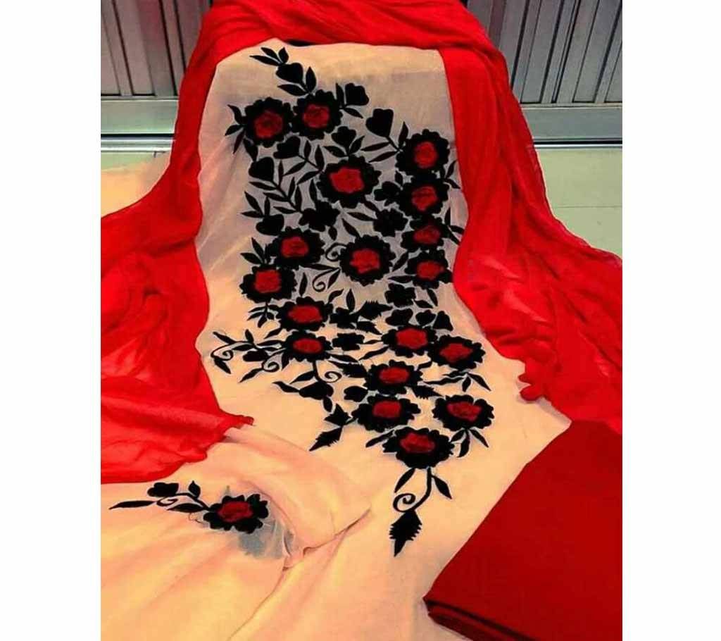 Unstitched SBlock Printed Cotton Salwar Kameez